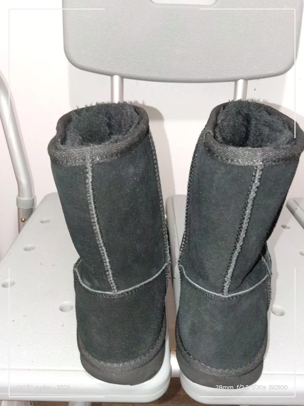 Time and Tru Black Fleece-Lined Winter Boots